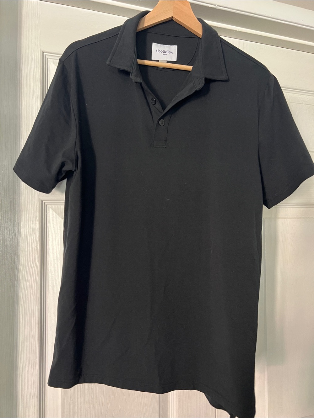 Goodfellow & Co Black Short-Sleeve Polo